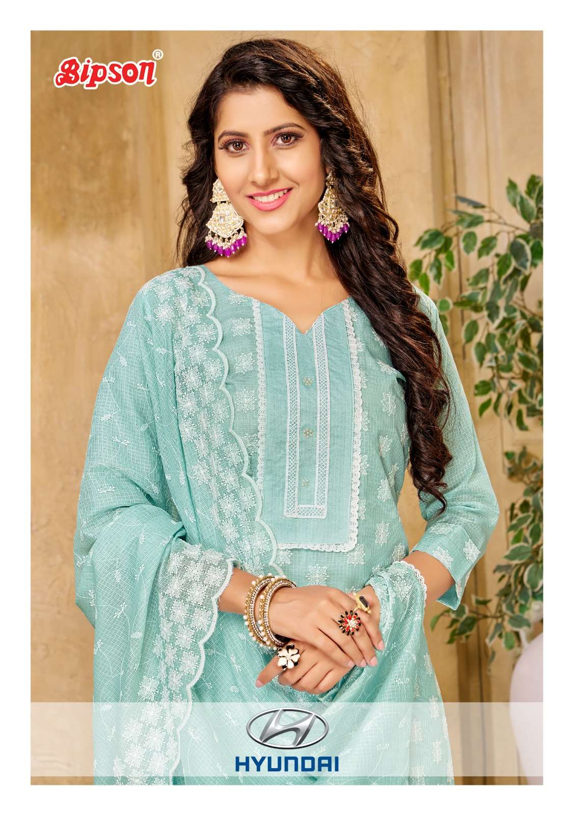 BIPSON HYUNDAI 2140 PURE COTTON WITH EMBROIDERY SALWAR SUITS...
