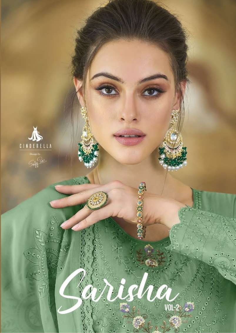 CINDERELLA SARISHA VOL 2 PURE MUSLIN EMBROIDERY SALWAR SUITS...