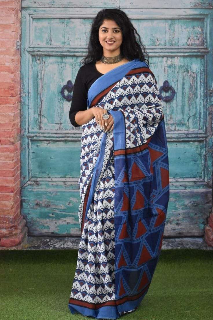 COTTON WITH DIGITAL PRINTED SUMMER WEAR SOFT FABRIC SAREE CO...