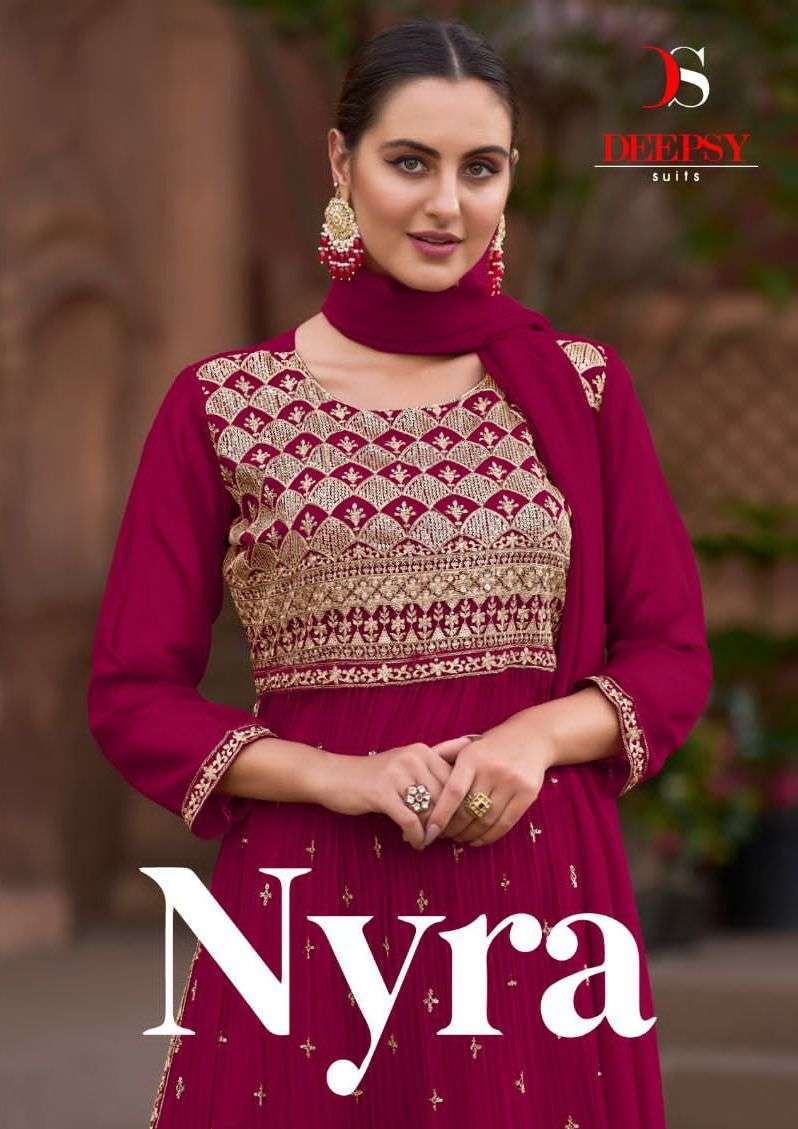 DEEPSY SUITS NYRA GEORGETTE EMBROIDERY SALWAR SUITS AT WHOLE...