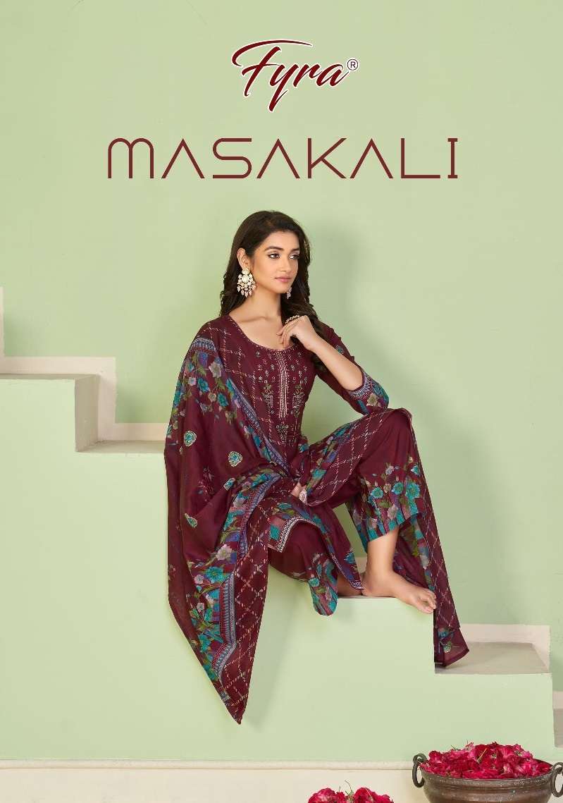 FYRA MASAKALI SOFT COTTON KASHMIRI PRINTED EMBROIDERY SUITS ...