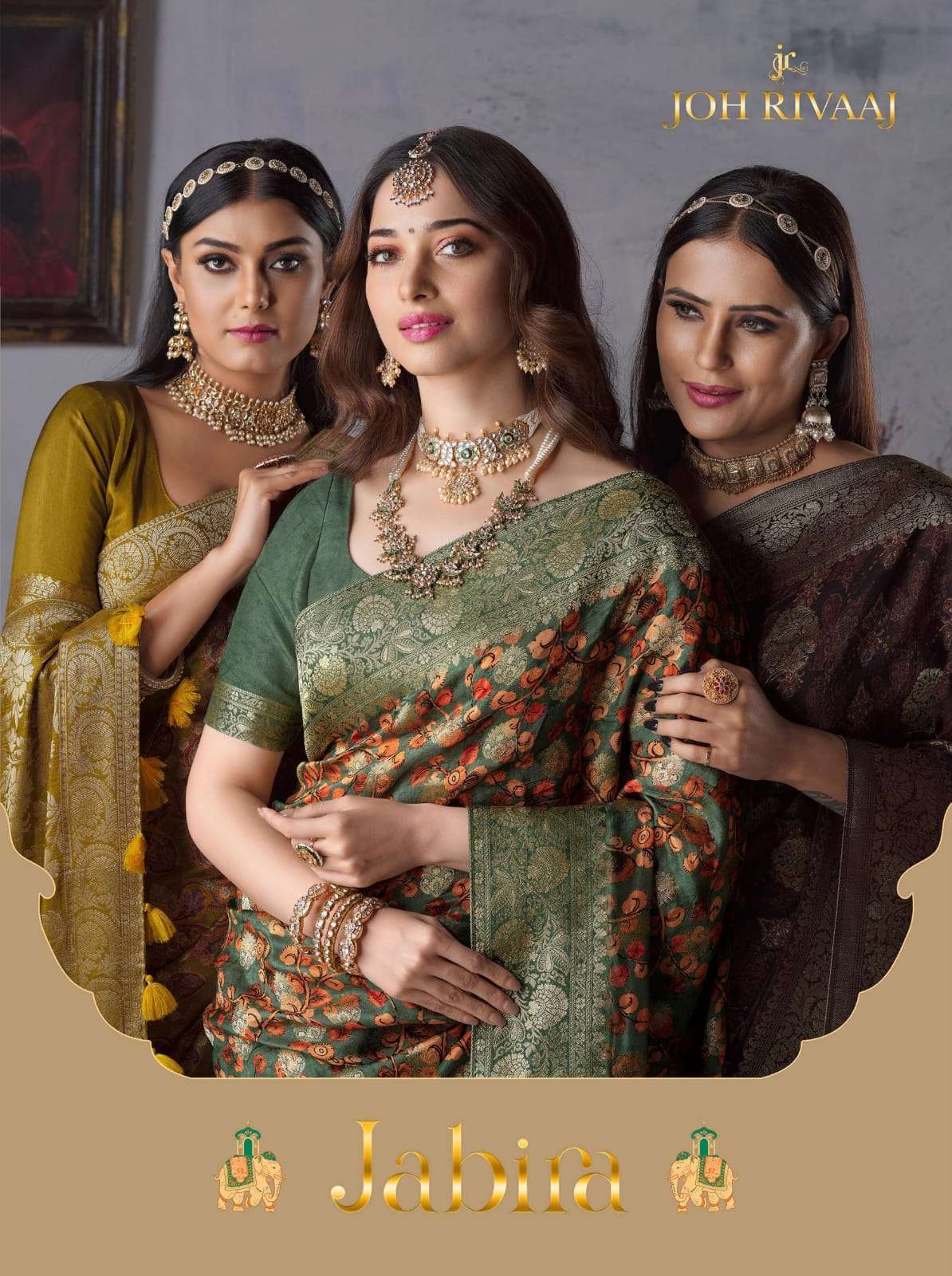 Joh rivaaj Jabira Fancy look Designer wedding wear saree col...