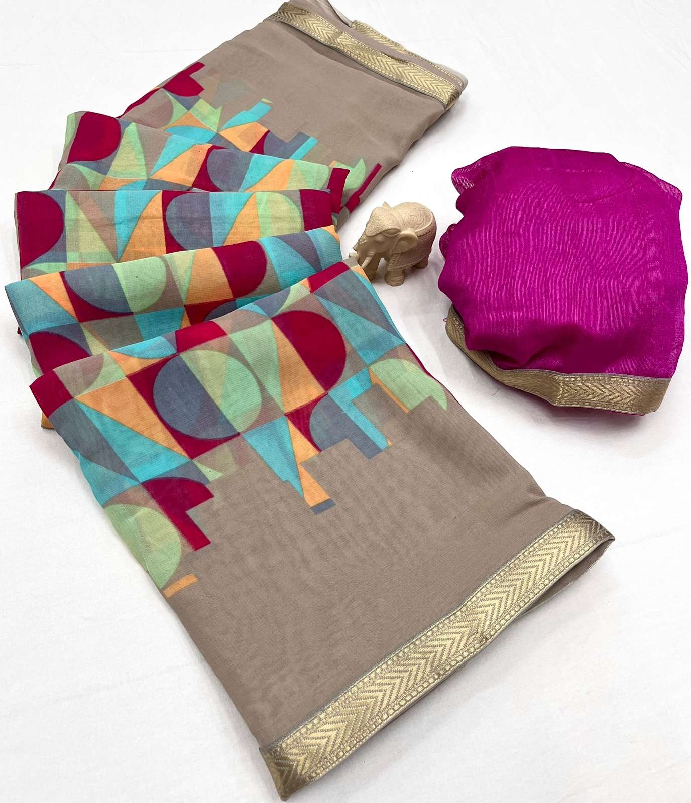 Lt fabrics KAshvi creation VIshya Georgette with fancy Print...