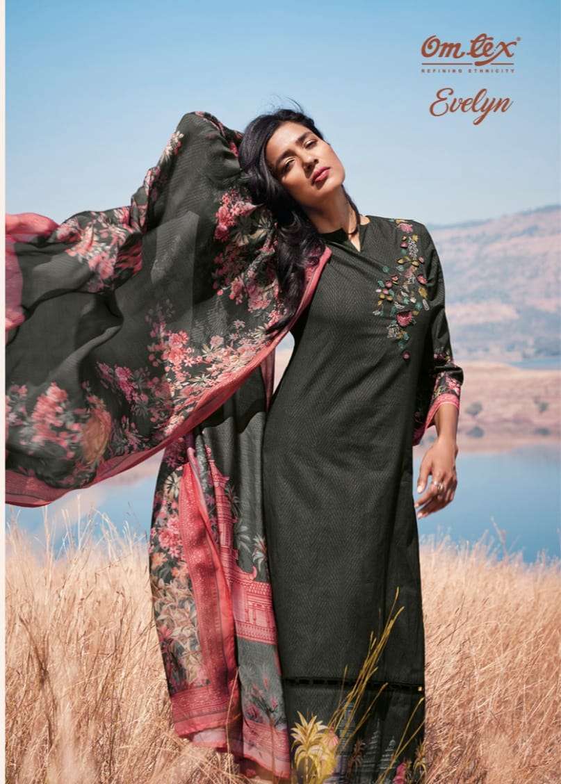OMTEX EVELYN LAWN COTTON SALWAR SUITS AT WHOLESALE PRICE