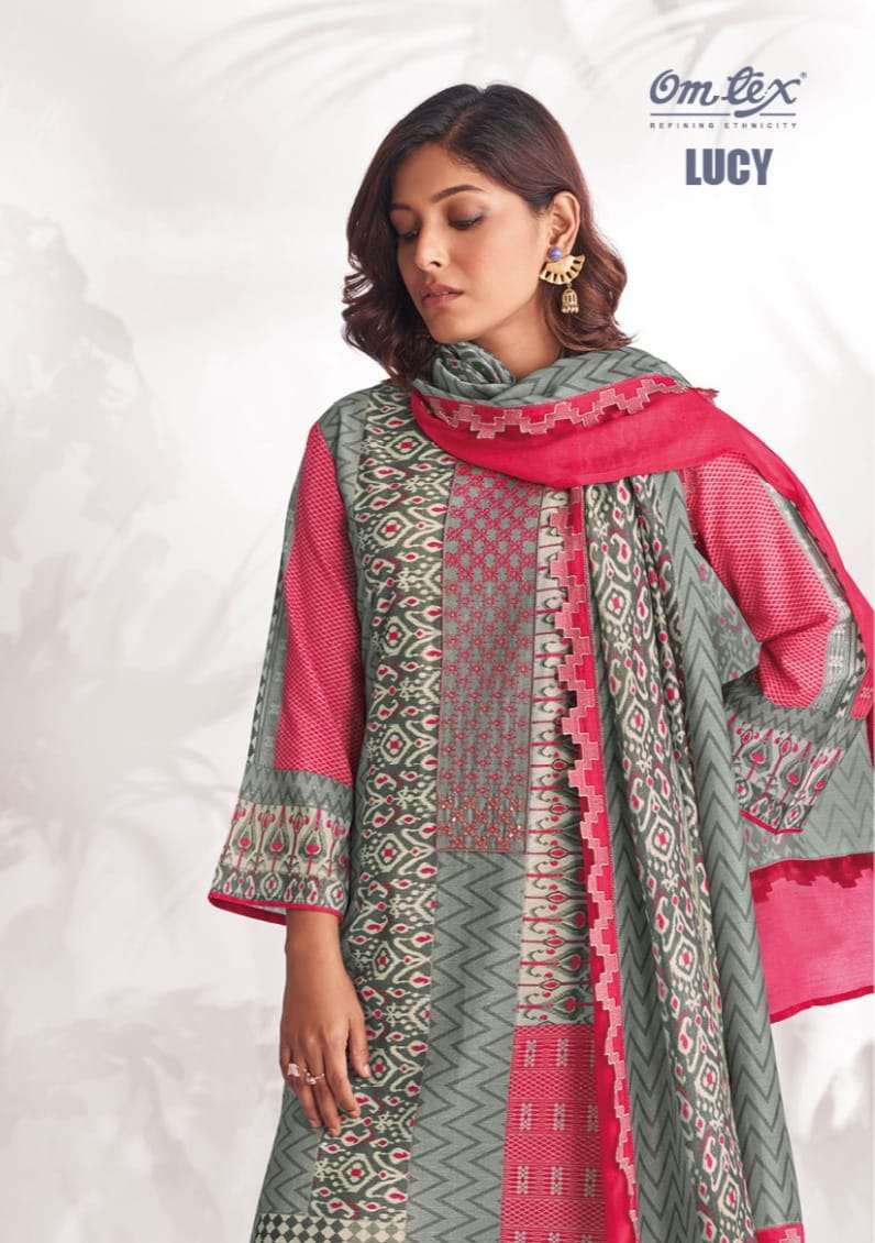 OMTEX LUCY LAWN COTTON DIGITAL PRINT WITH EMBROIDERY SALWAR ...