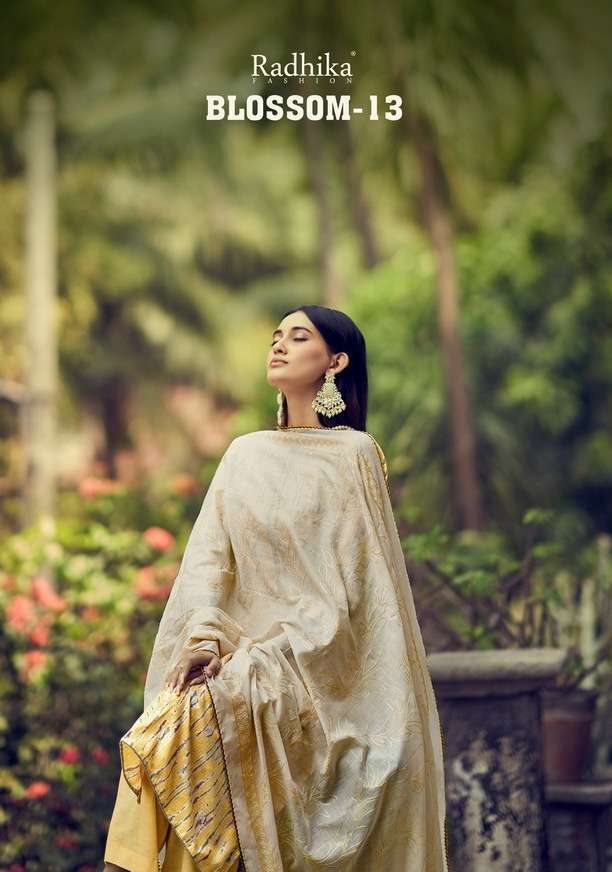 Radhika fashion blossom vol 13 Cotton Printed Dress material...