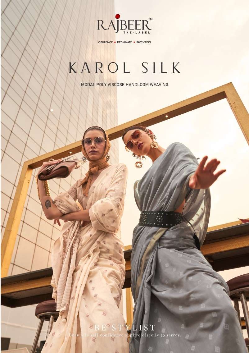Rajtex Karol Silk Poly Viscose Handloom Weaving design saree...