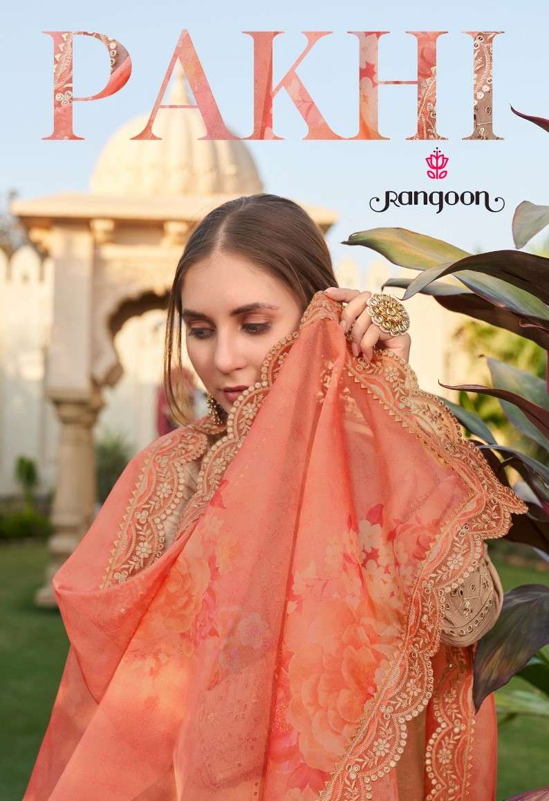 RANGOON PAKHI HEAVY AIRJET RAYON EMBROIDERY STITCHED SUITS A...