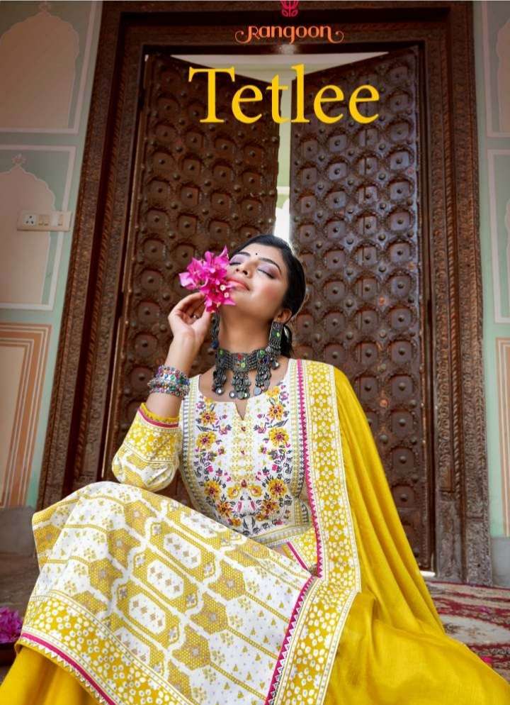 RANGOON TITLEE RAYON PRINT FULLY STITCHED SUITS WHOLESALE PR...
