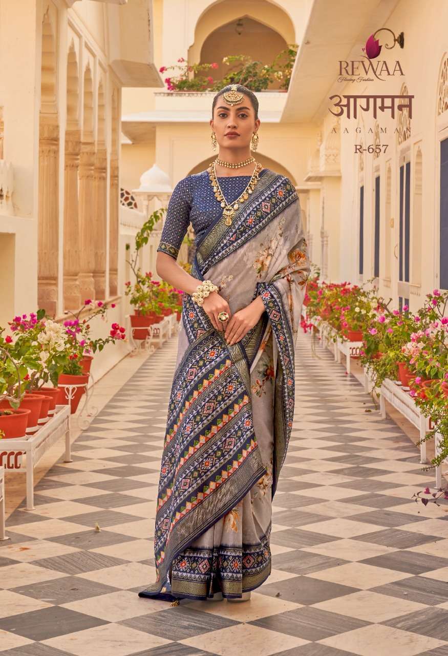 Rewaa fashion Aagaman Chiffon silk with fancy Printed saree ...