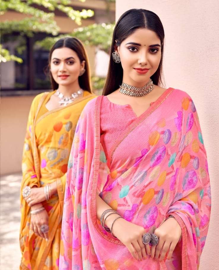 Ruchi Savyaa chiffon with Printed Regular wear saree collect...