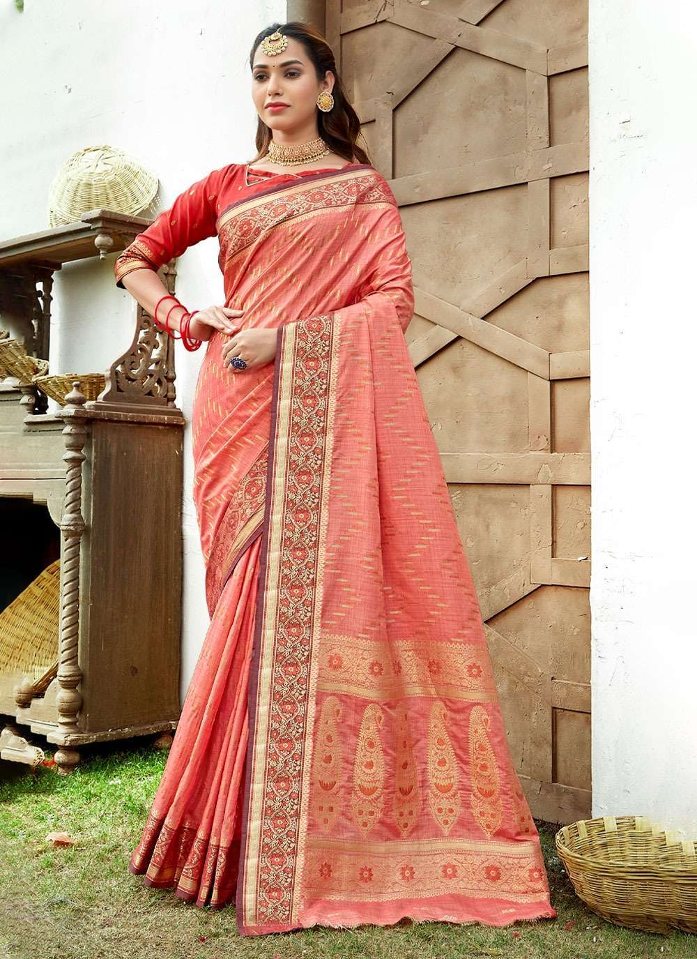 Sangam Print Aadya Silk with weaving design saree collection...