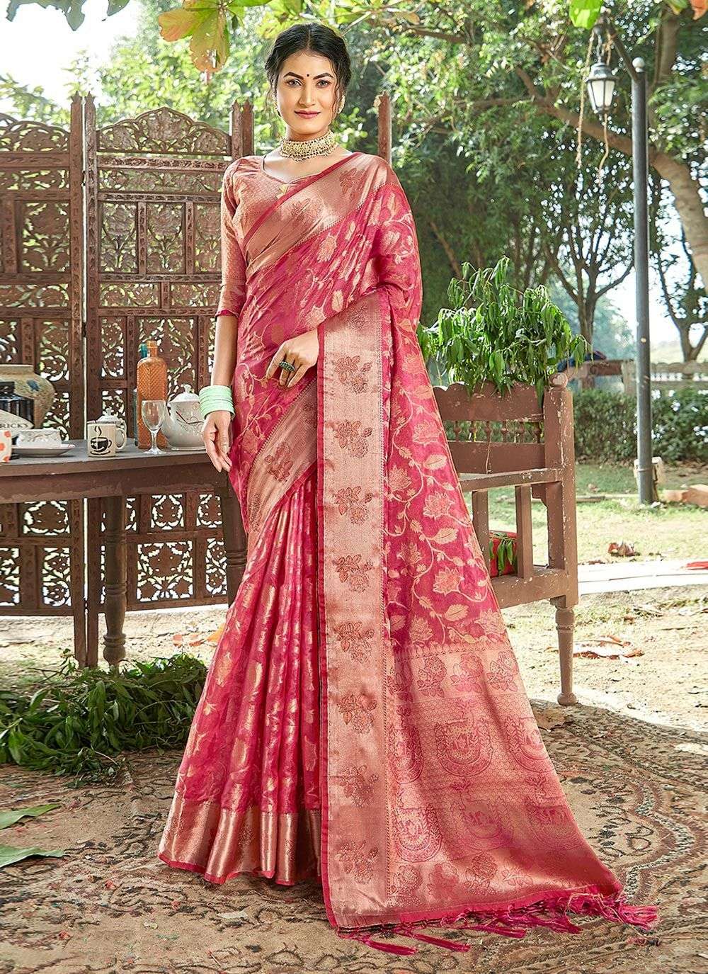 Sangam Print KASHISH Organza With Weaving Design saree colle...