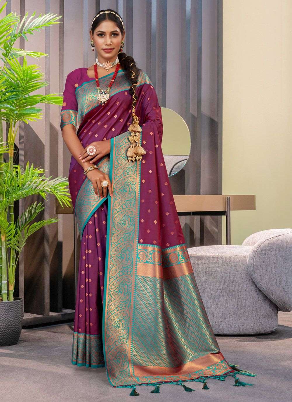 sangam print  SILK N SILK with fancy weaving design saree co...