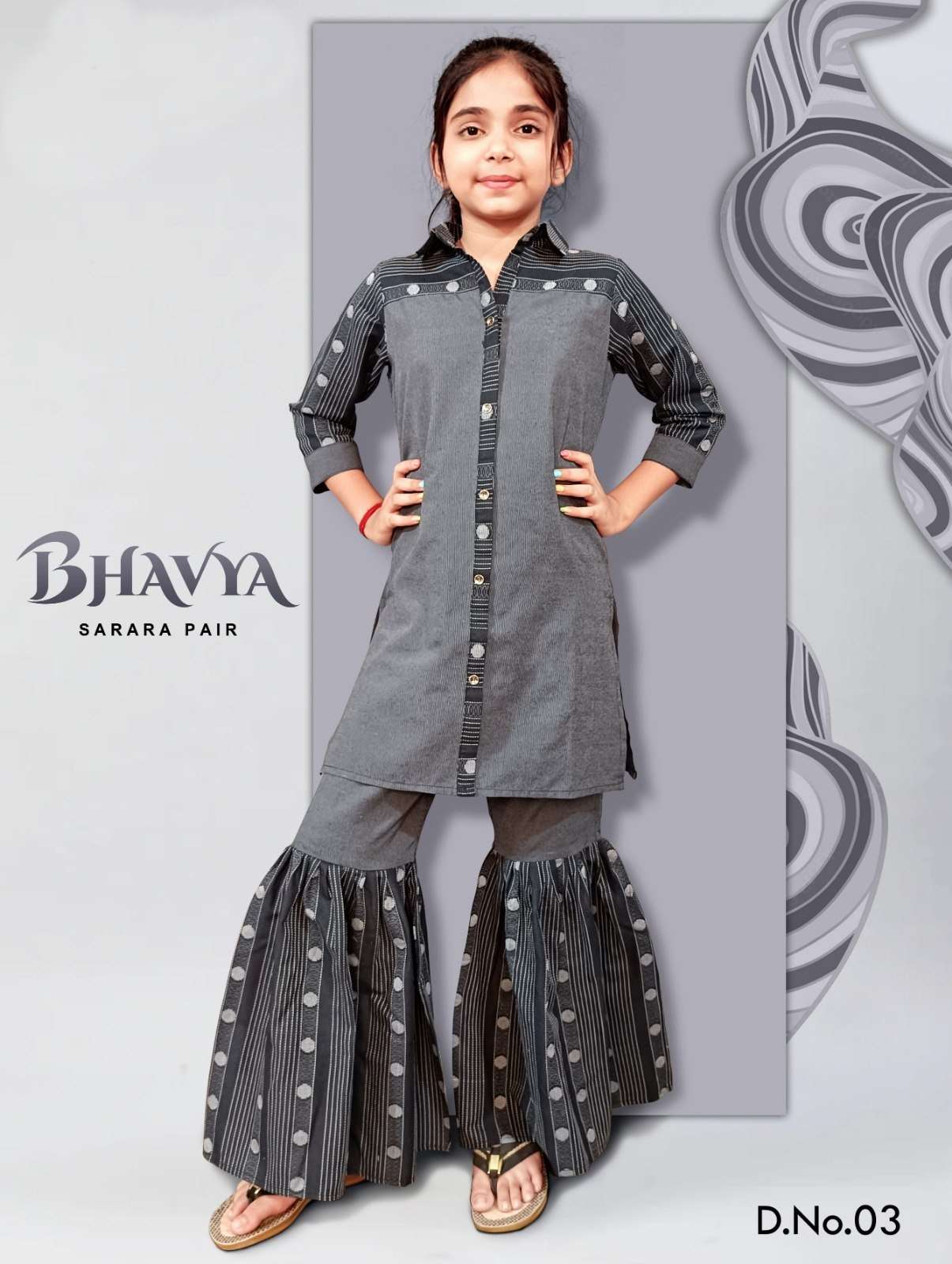 SHIRT AND SHARARA FOR KIDS GIRLS COLLECTION DESIGNER DRESS