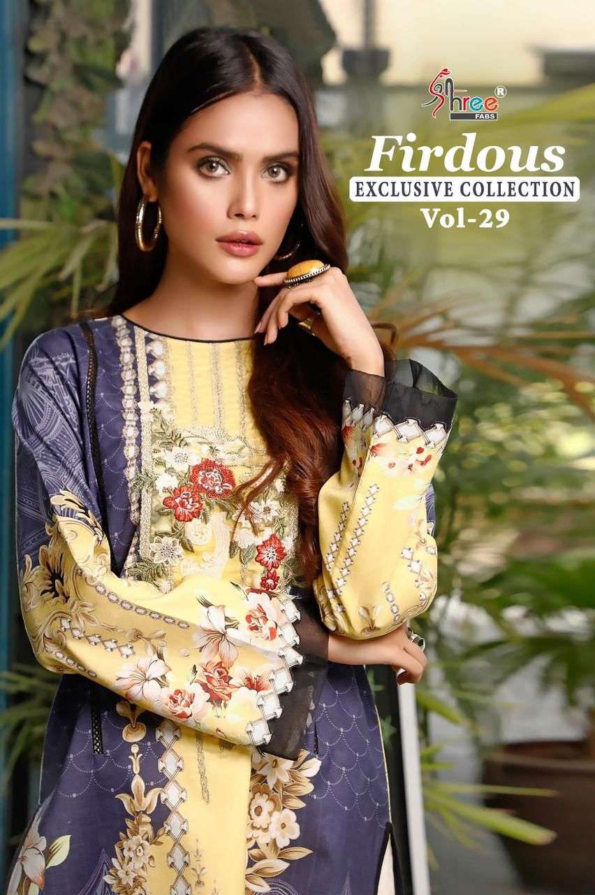 SHREE FABS FIRDOUS EXCLUSIVE COLLECTION VOL 29 PURE COTTON S...