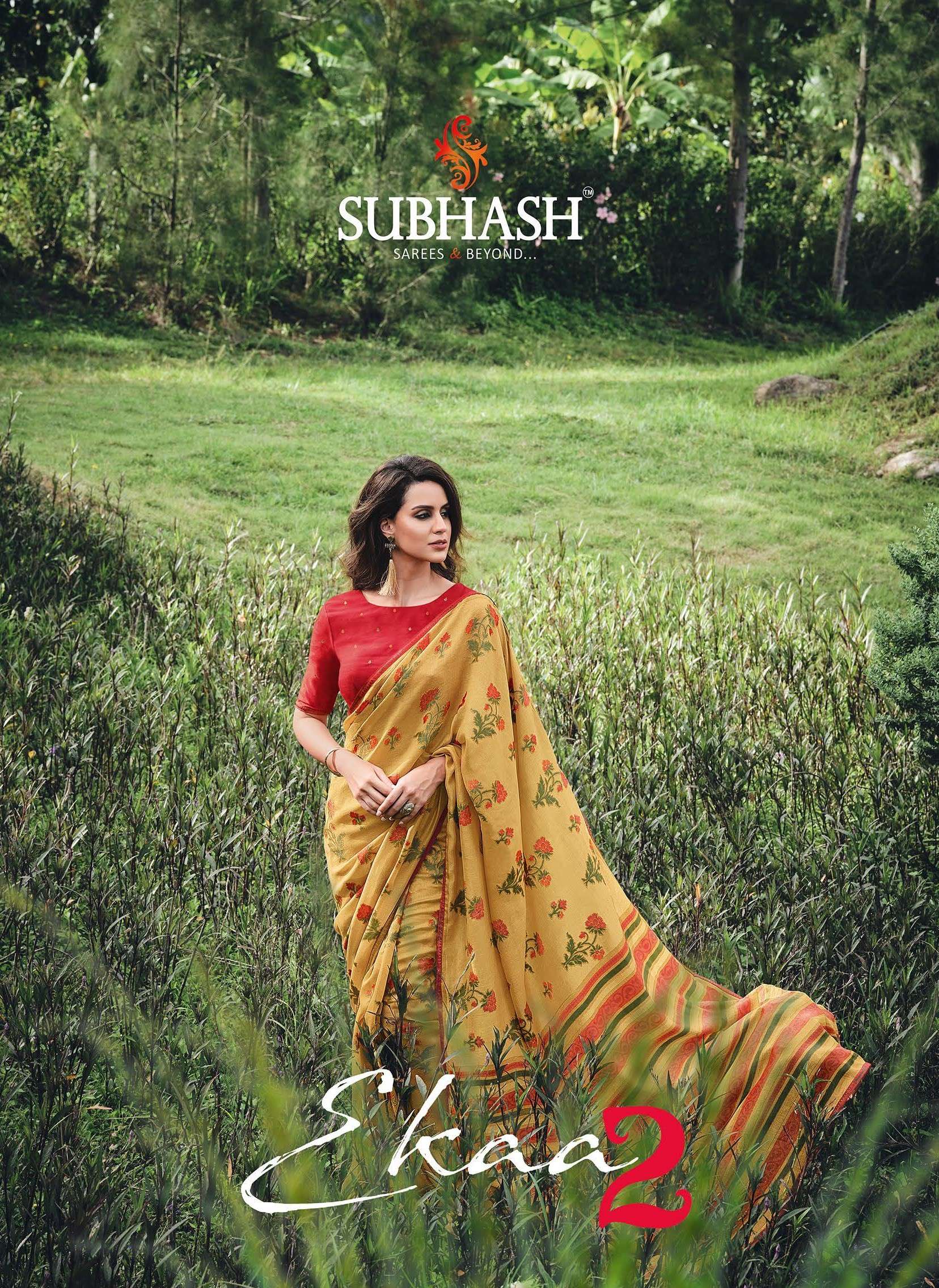 Subhash Ekaa vol 2 Brasso with Printed saree collection at w...