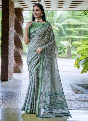 Tussar silk with Flower printed saree collection