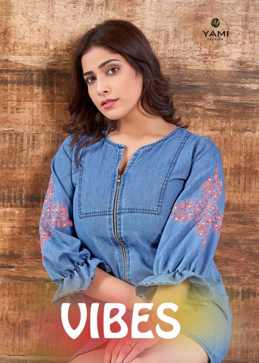 YAMI FASHION VIBES DENIM TUNIC TOPS COLLECTION AT WHOLESALE ...