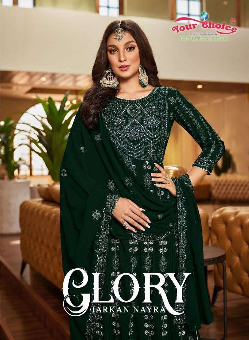 YOUR CHOICE GLORY BLOOMING GEORGETTE READYMADE SUITS AT WHOL...