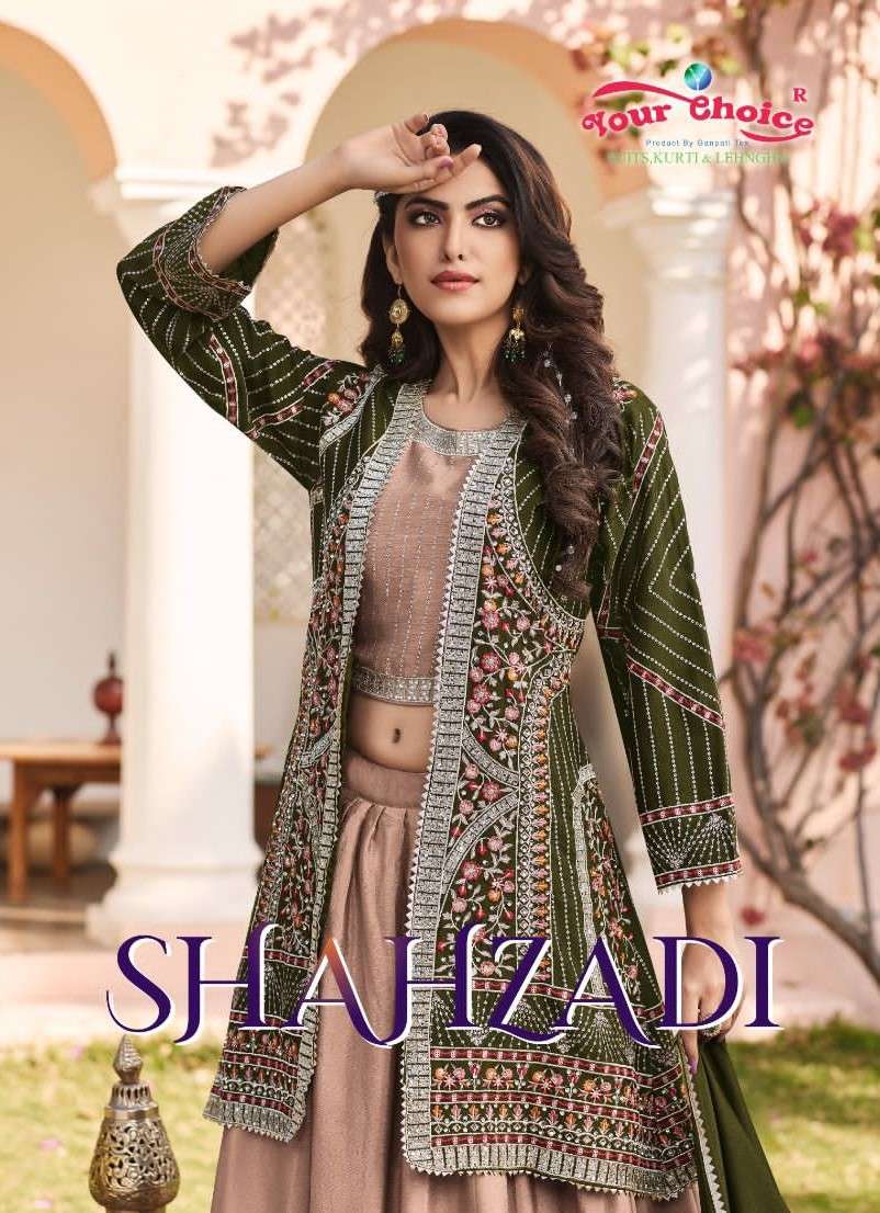 YOUR CHOICE SHAHZADI HEAVY CHINON SALWAR SUITS COLLECTION AT...