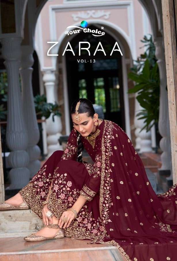 YOUR CHOICE ZARAA VOL 13 BLOOMING GEORGETTE SALWAR SUITS COL...
