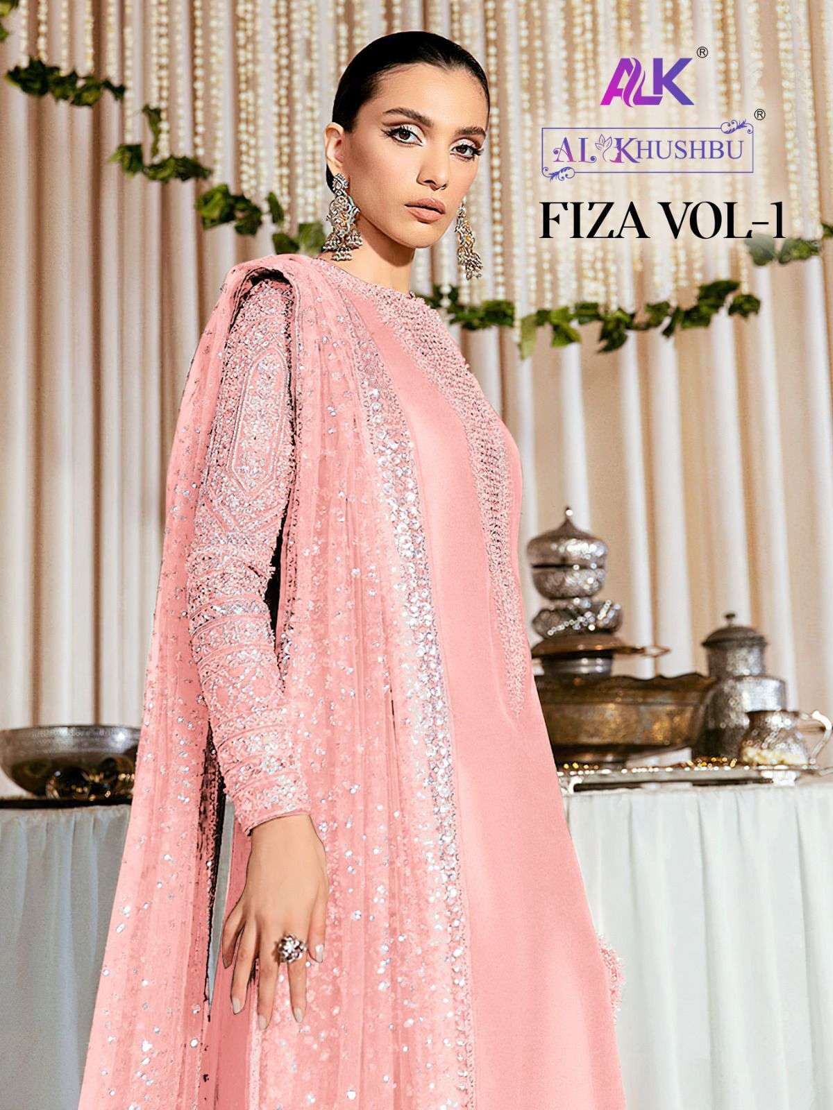 AL KHUSHBU FIZA VOL 1 GEORGETTE WITH HEAVY EMBROIDERED SUITS...