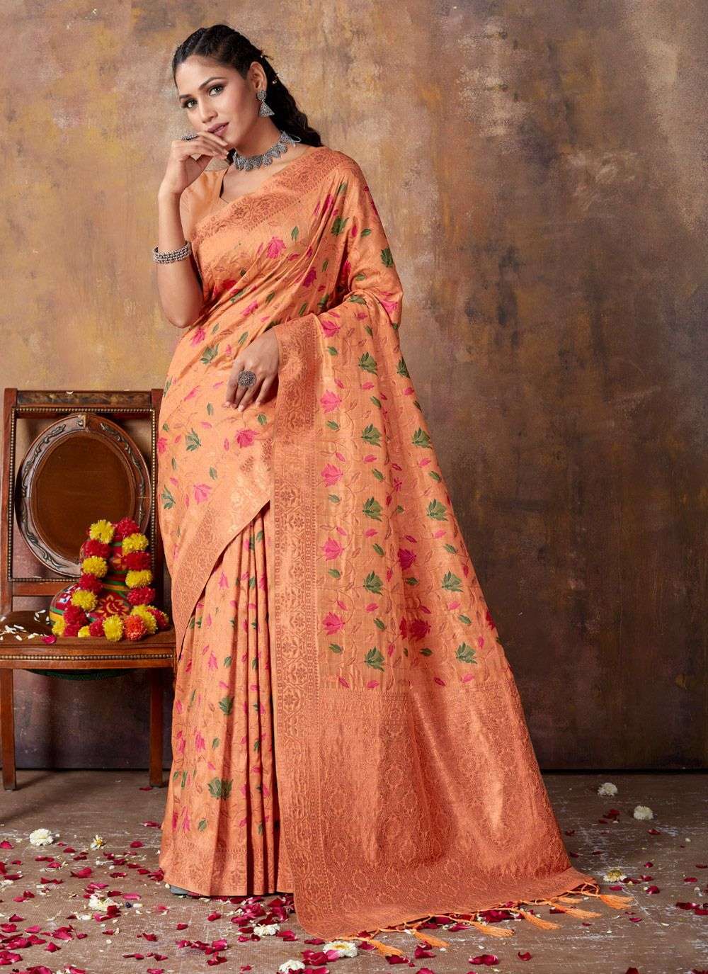 AMANAT Banarasi silk with weaving design saree collection