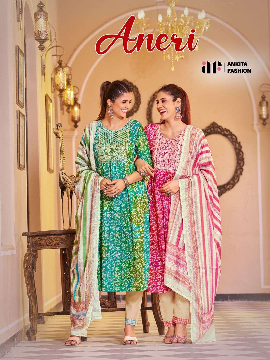 ANKITA FASHION ANERI PURE MAL COTTON FULLY STITCHED SUITS WH...