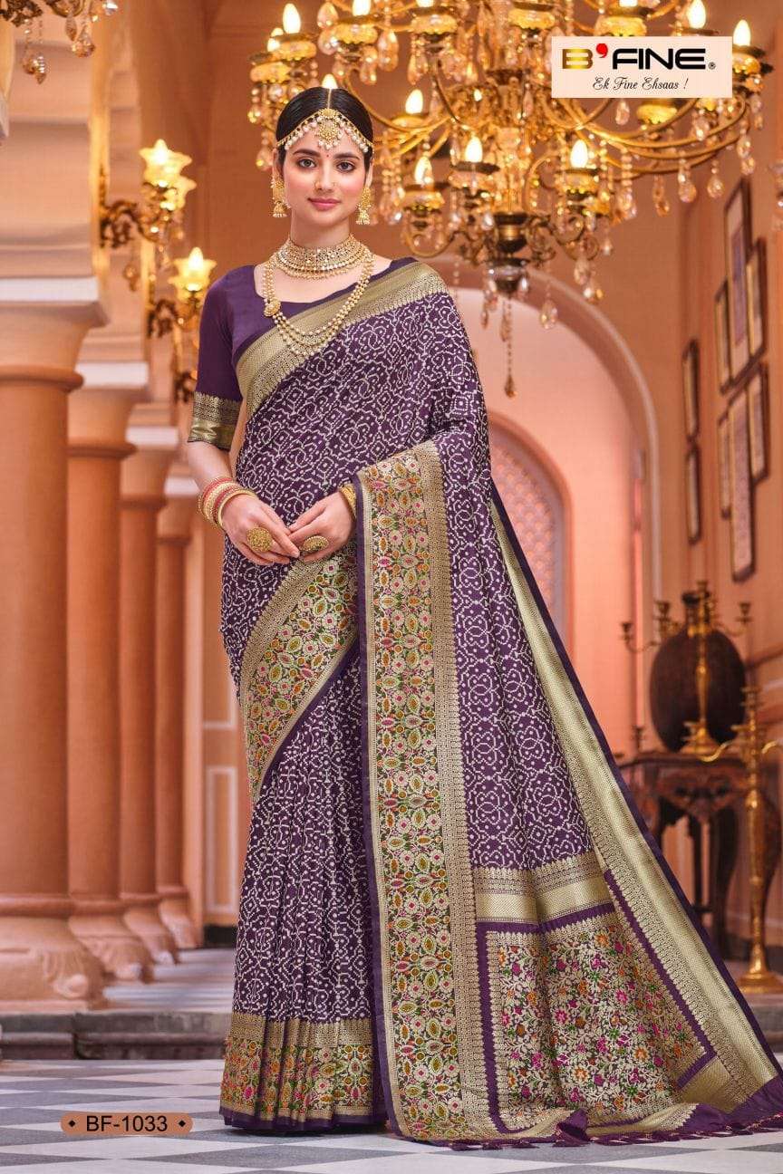B fine Roshni Soft banarasi silk with Weaving design Wedding...