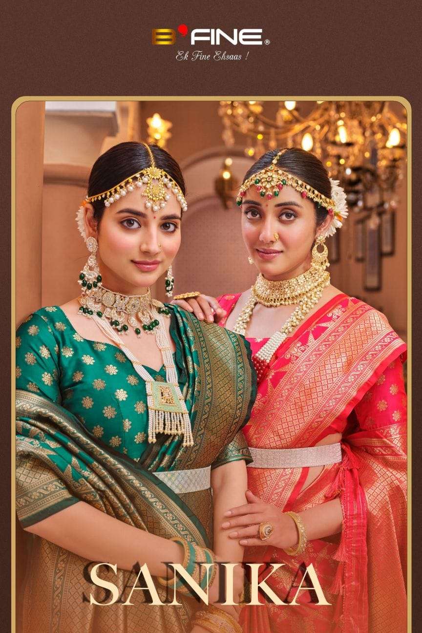 B fine Sanika Silk with Traditional wedding wear Saree colle...