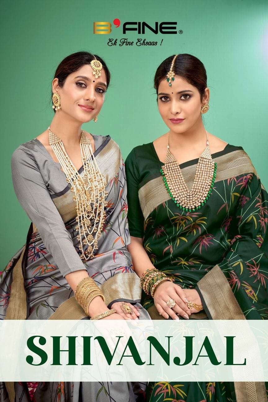 B Fine Shivanjal Silk with Weaving Design Wedding wear speci...