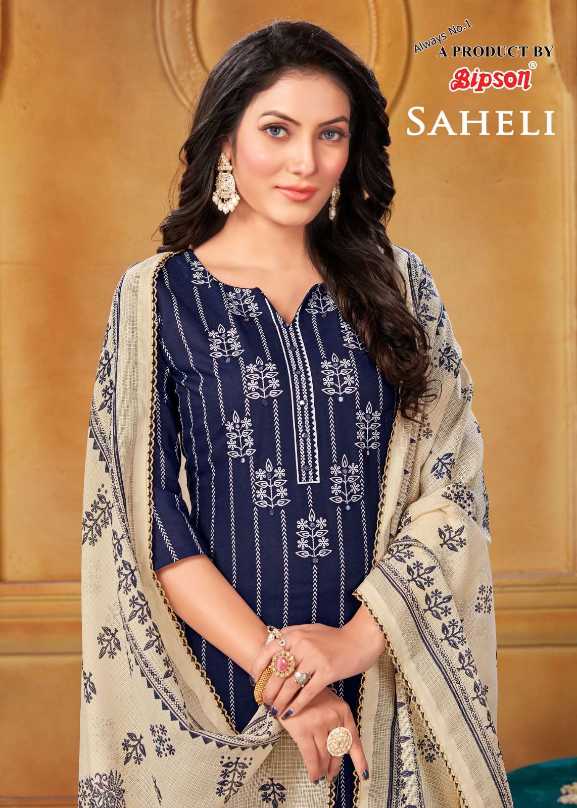 BIPSON SAHELI 2044 PURE COTTON PRINTED SALWAR SUITS AT WHOLE...