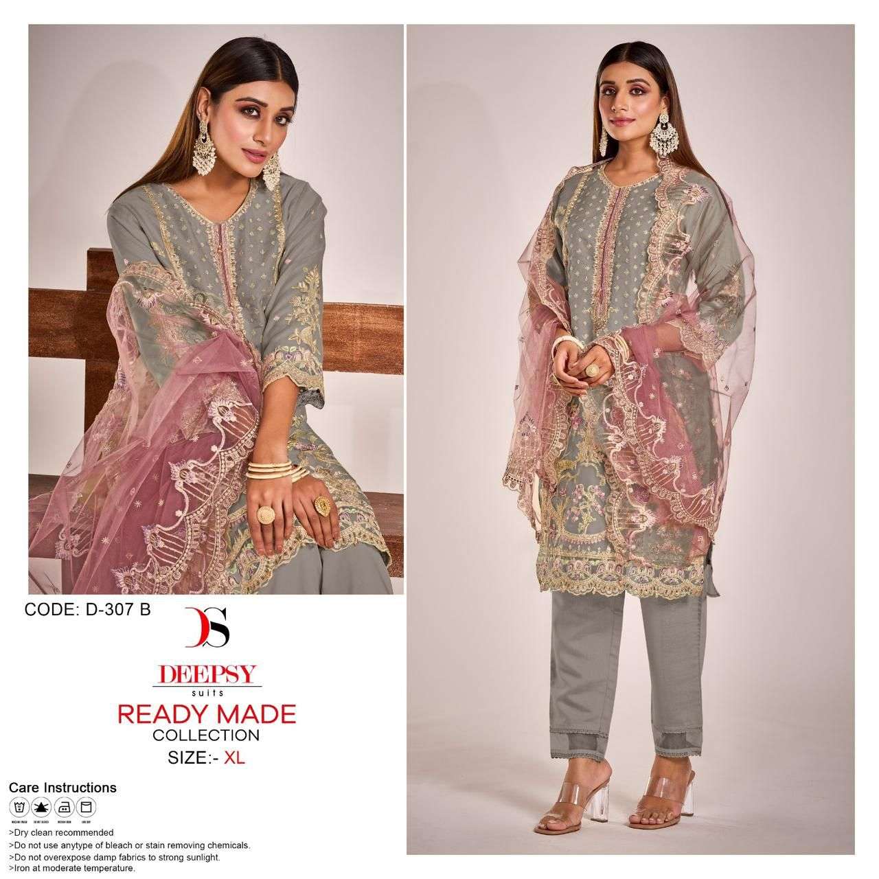 DEEPSY SUITS 307 ORGANZA WITH EMBROIDERY SALWAR SUITS AT WHO...