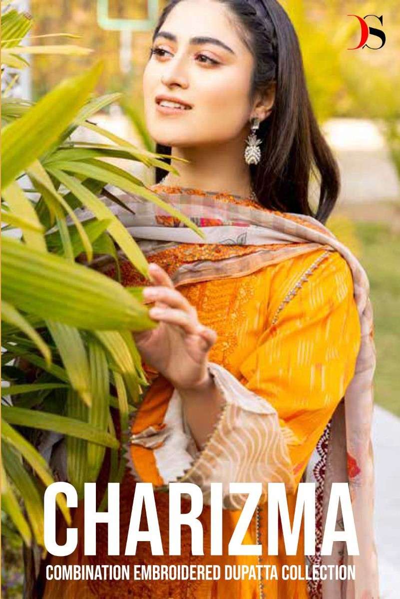 DEEPSY SUITS CHARIZMA COMBINATION EMBROIDERED COTTON PRINT S...