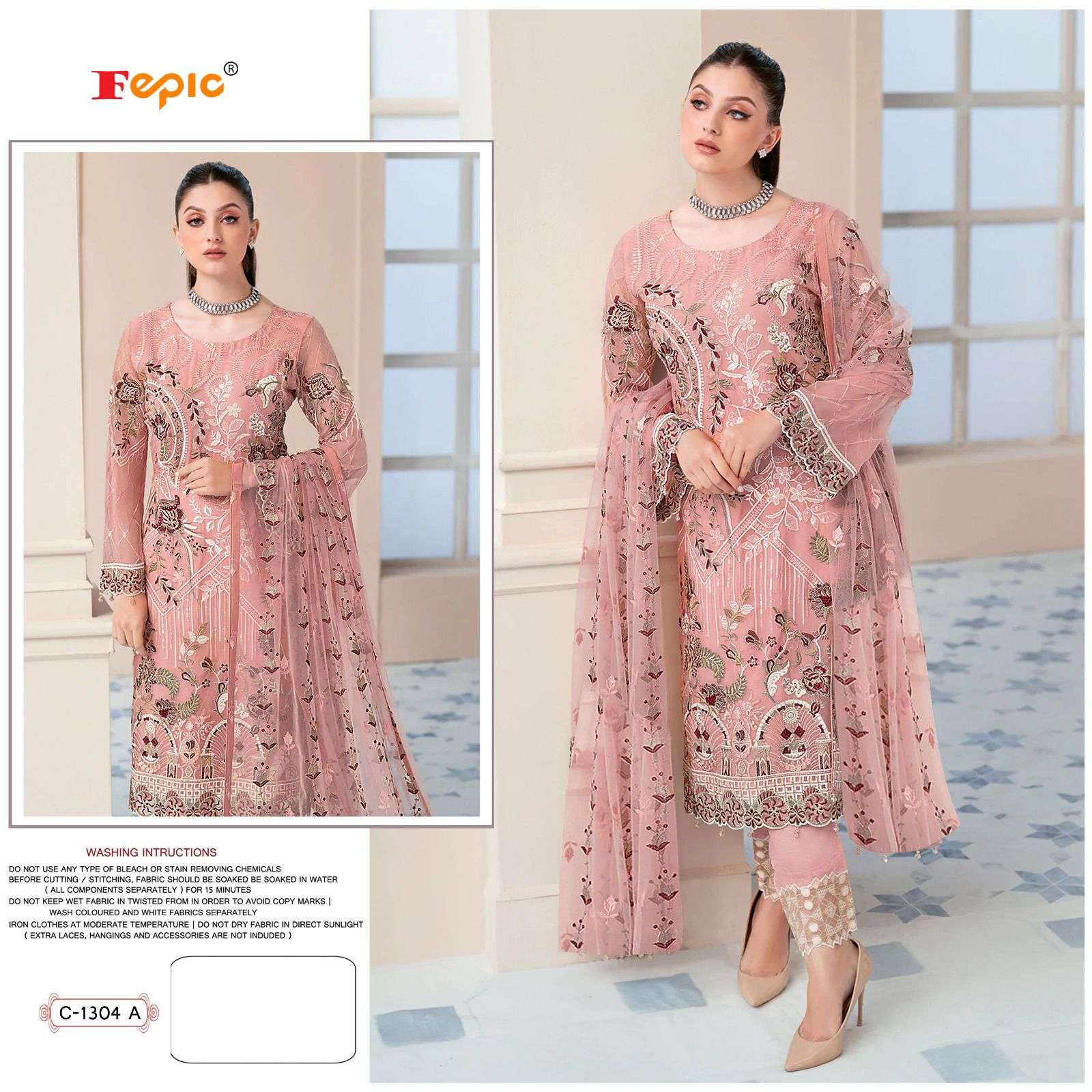 FEPIC ROSEMEEN 1304 GEORGETTE EMBROIDERED SALWAR SUITS COLLE...