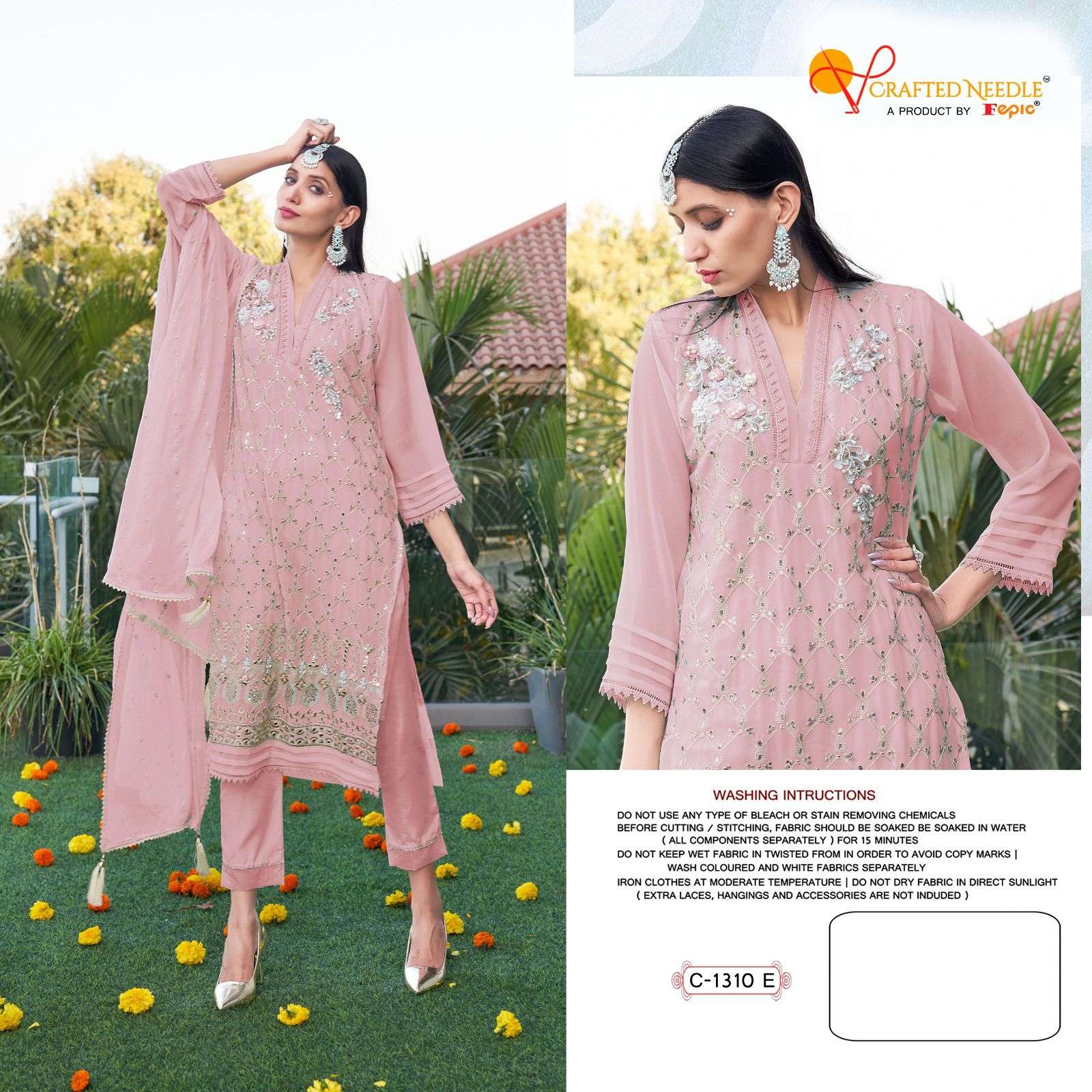 FEPIC ROSEMEEN 1310 GEORGETTE EMBROIDERED SUITS AT WHOLESALE...