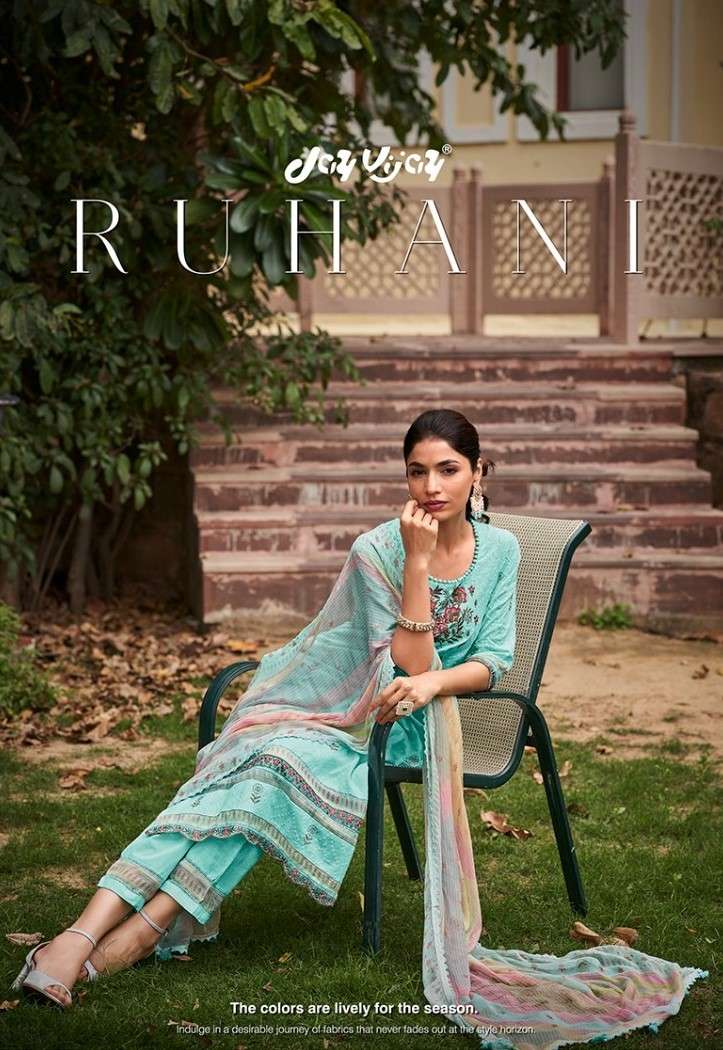 JAYVIJAY RUHANI PURE COTTON WITH EMBROIDERY SALWAR SUITS WHO...