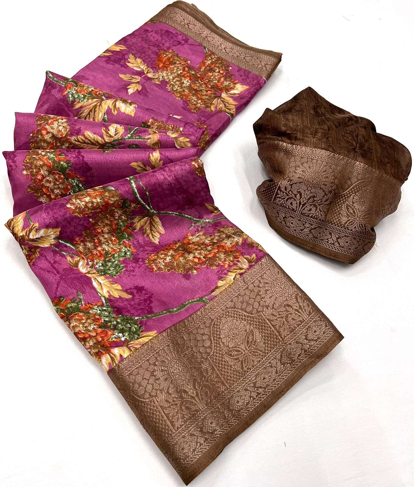 Keisha Dola silk with FLower Printed fancy saree colleciton