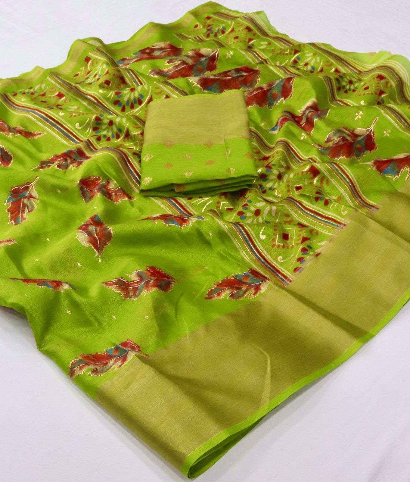 KGF Linen silk with fancy Printed saree collection