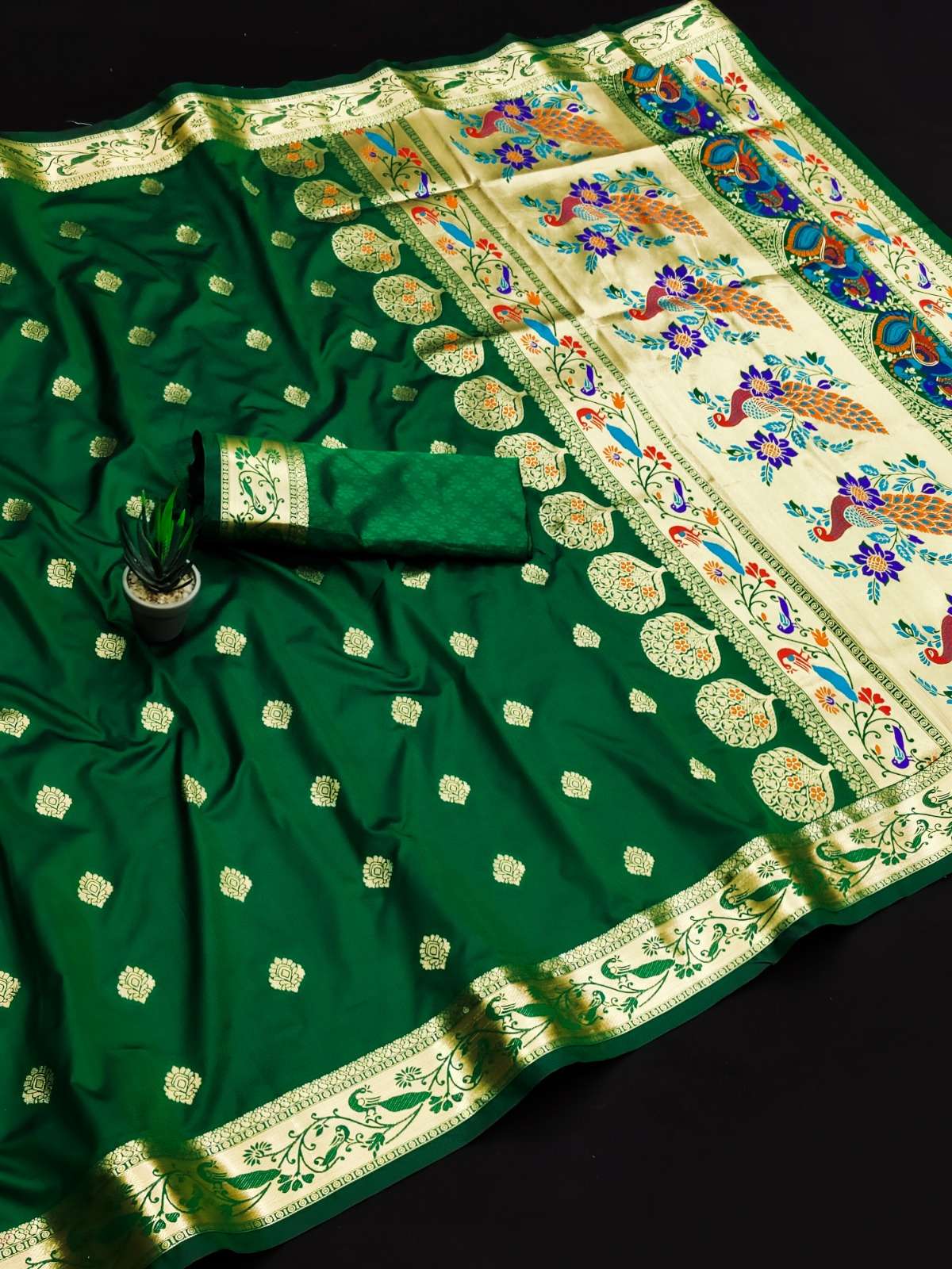 LATEST LAUNCH OF PAITHANI SILK WITH FINNEST WEAVING SAREES W...