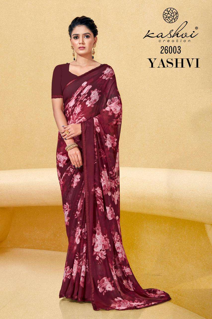 Lt fabrics Kashvi Creation Yashvi Georgette with flower prin...