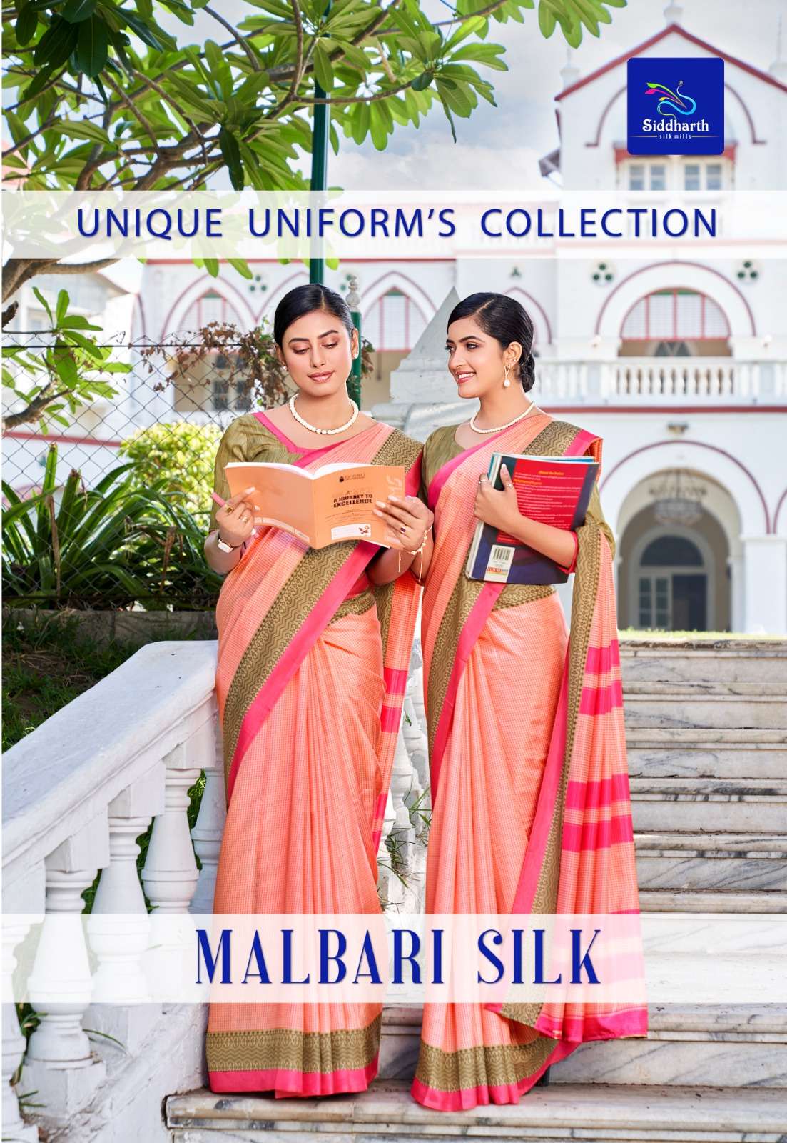 Malbari Silk Uniform Style saree collection