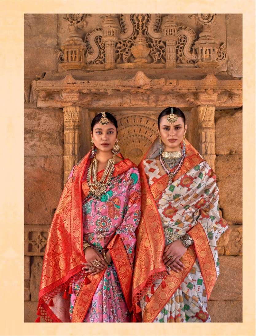 Pankh Creation Kalam Kruti Silk with Kalamkari Printed rich ...