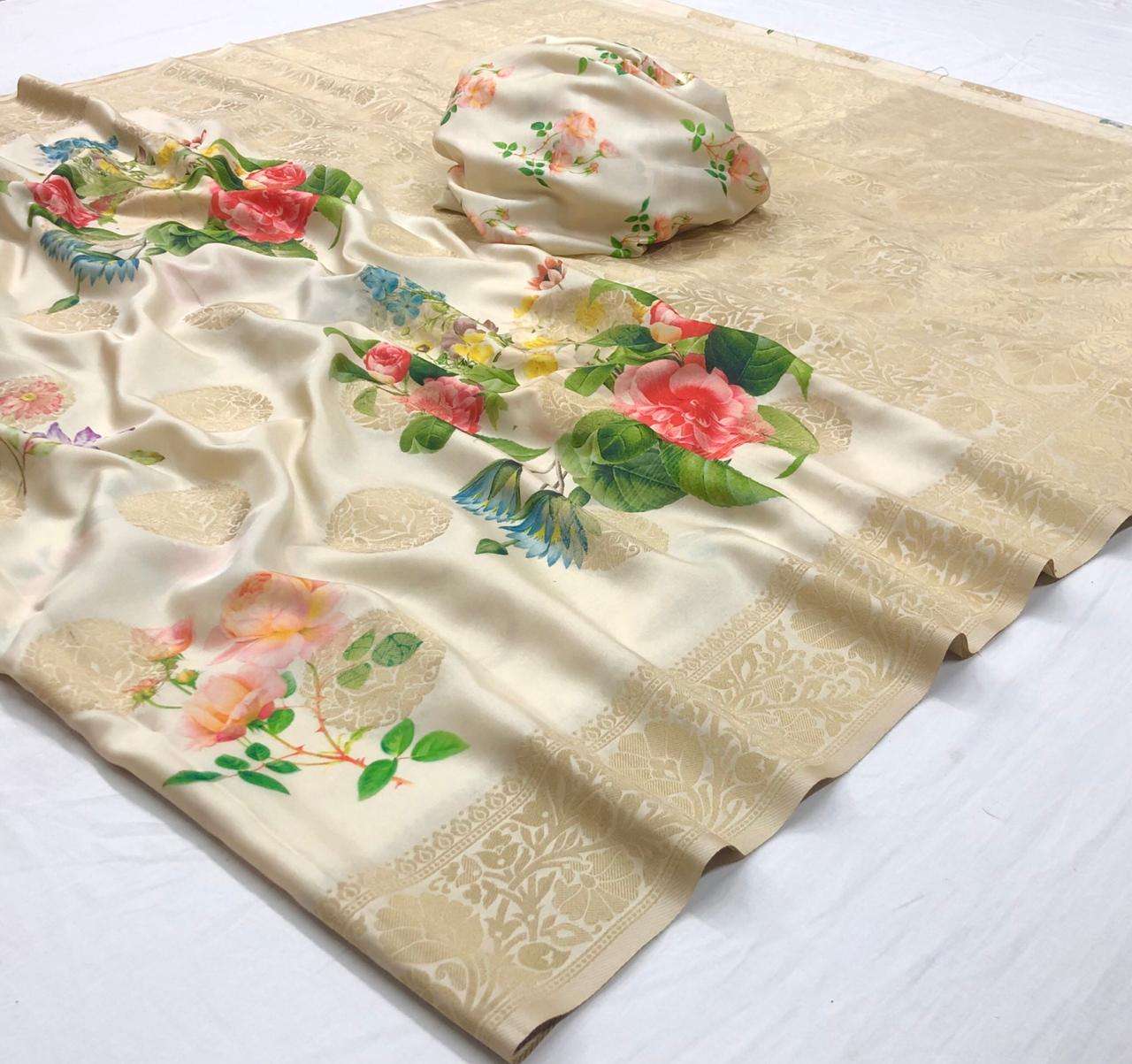 Pooja Silk Designer Digital Printed Soft Silk Sarees Collect...