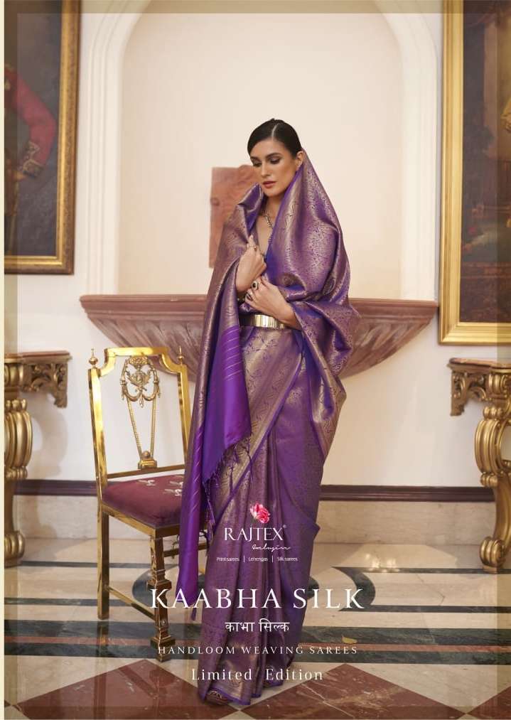 Rajtex Kaabha Silk with Fancy Weaving Design Saree collectio...