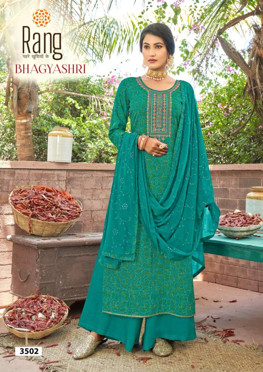 RANG BHAGYASHRI RAYON PRINT SALWAR SUITS AT WHOLESALE PRICE