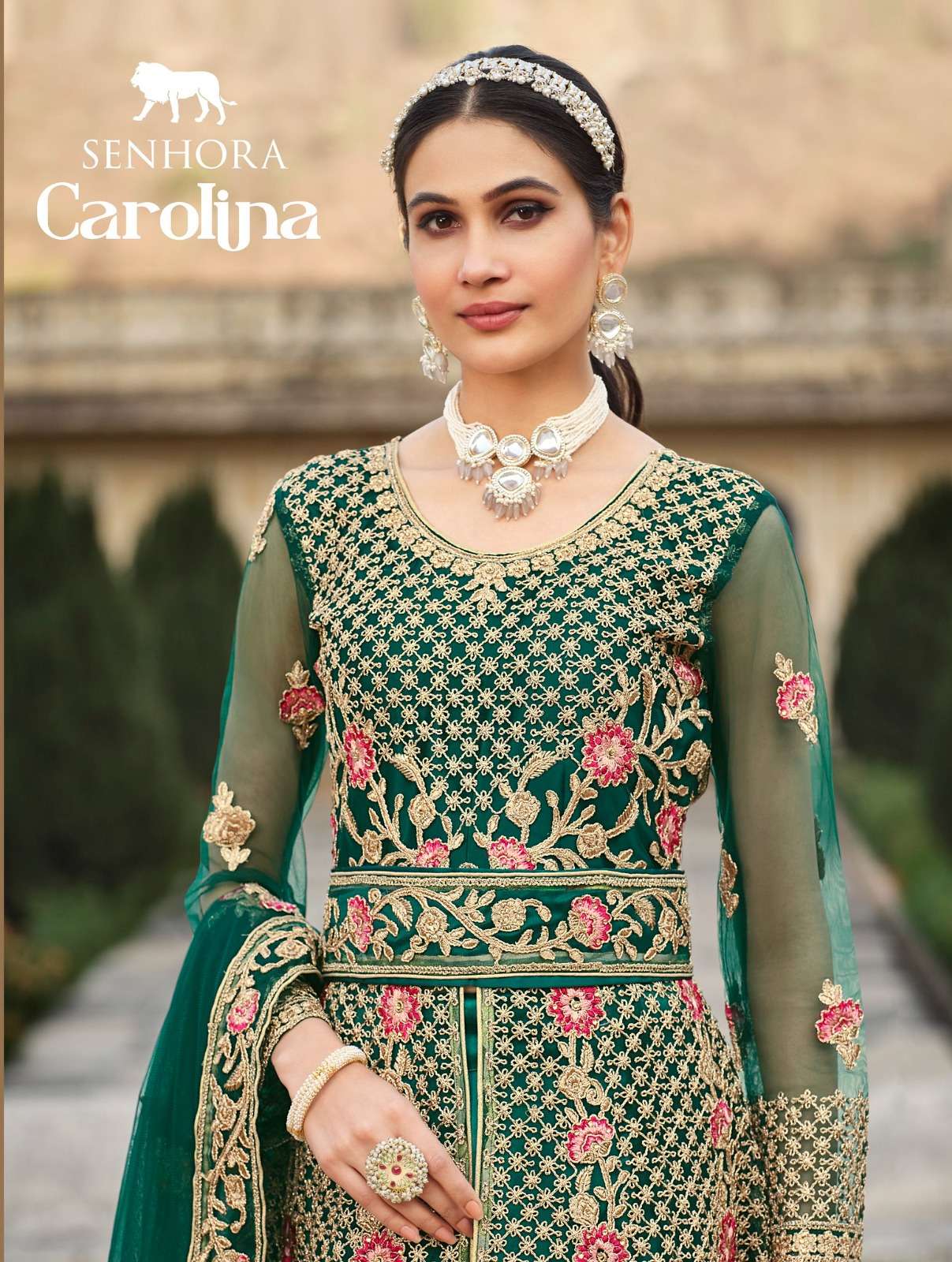 SENHORA CAROLINA PURE BUTTERFLY NET SALWAR SUITS AT WHOLESAL...