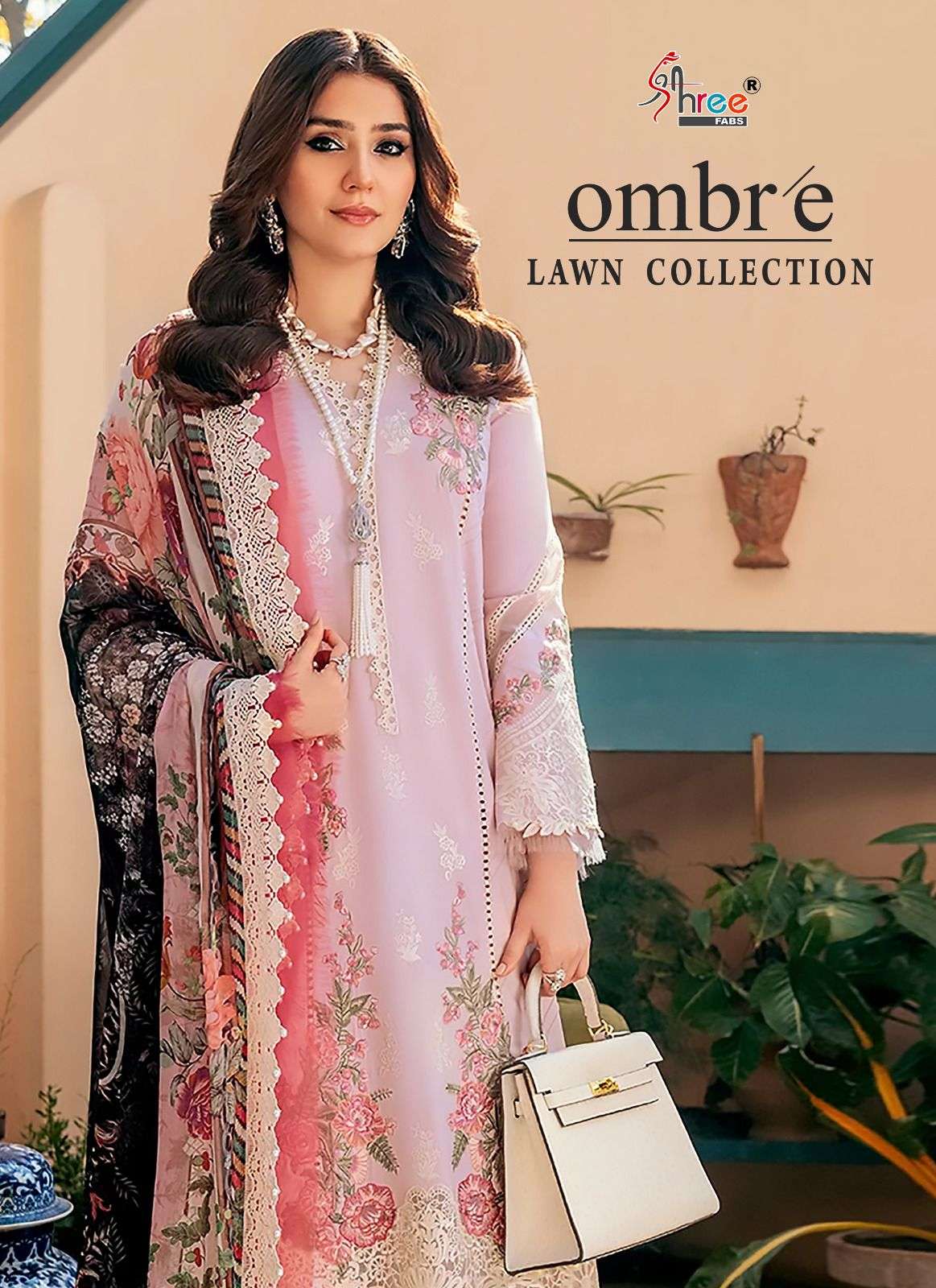 SHREE FABS OMBRE LAWN COTTON WITH HEAVY EMBRODERY SALWAR SUI...