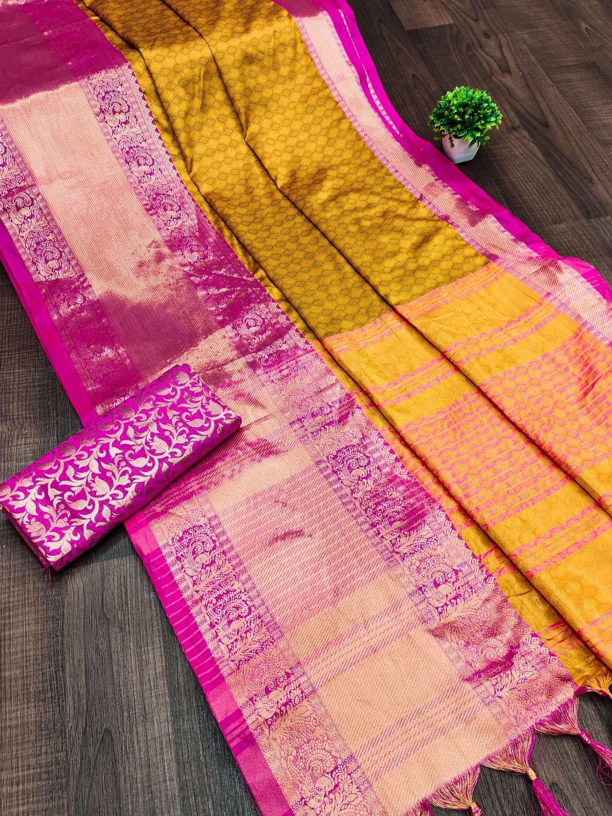 Silk with weaving design saree fancy look collection